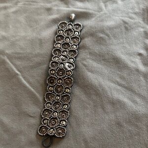 Elegant Silver and Black Bracelet